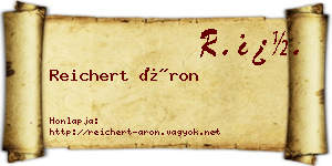 Reichert Áron névjegykártya
